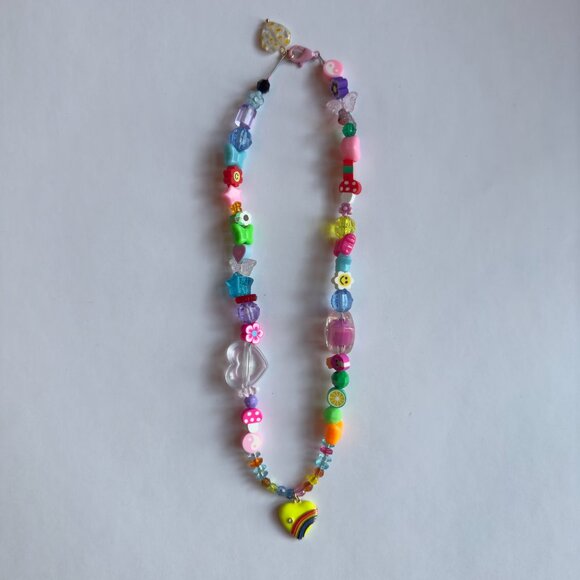 RETRO QUEEN OF HEARTS ELECTRIC LEMON EYE CANDY CHAIN - Picture 4 of 6